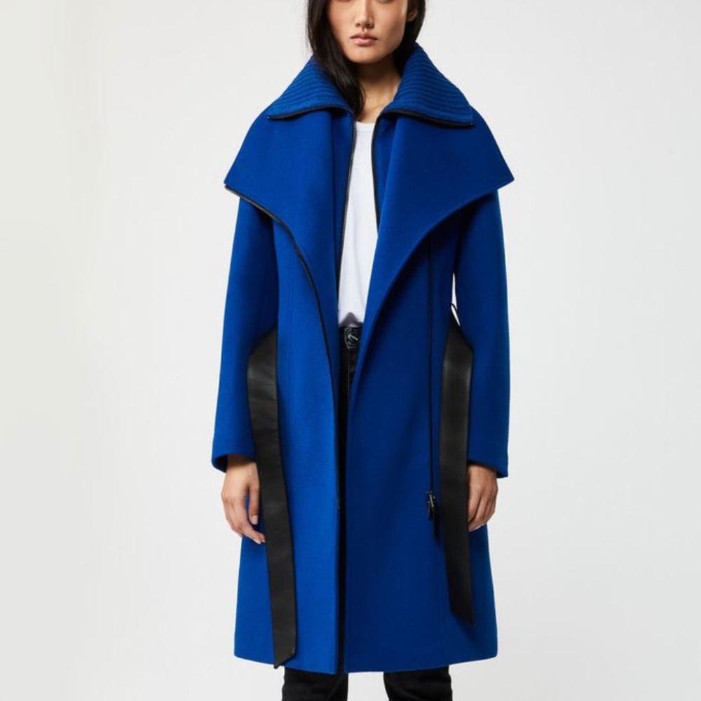 MACKAGE NORITA 2-in-1 double face wool coat with sash - Picture 1 of 7